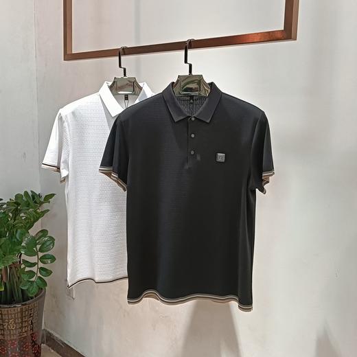 夏季男士短袖polo衫压纹休闲撞色边薄款上衣   FL-246FT108* 商品图0