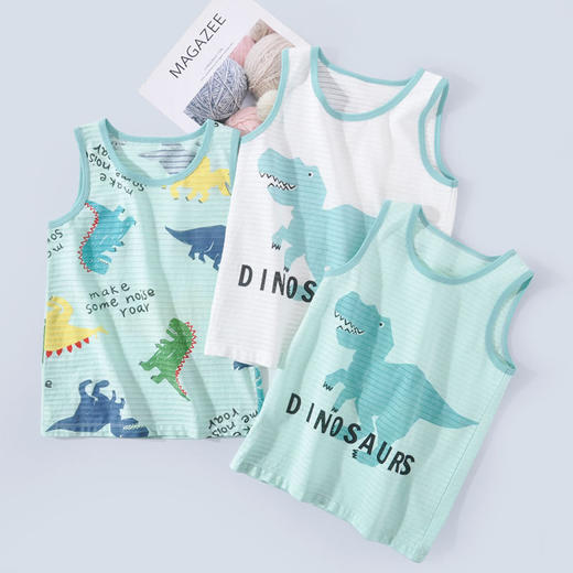 【超值三件装！】儿童全棉三件 背心男女童宝宝 纯棉夏透气半背 吸汗排汗跨栏背心夏天-QQ 商品图10