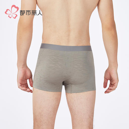 都市丽人铂金舒适莫代尔平角60S莫代尔提花平角裤FKHH07 商品图3