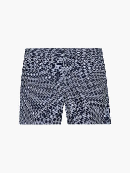 Frescobol Carioca - Porto Swim Shorts Angra Print - Navy-Blue - 男装 - 泳裤 - 海军蓝 商品图0
