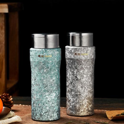 思宝天舟双层钛保温杯冰花工艺带茶隔便携车载礼盒包装 商品图1