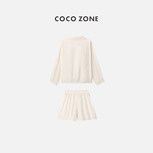 COCO ZONE 不对称翻领扣长袖冲锋衣抽绳松紧腰短裤 23C18426 商品图1