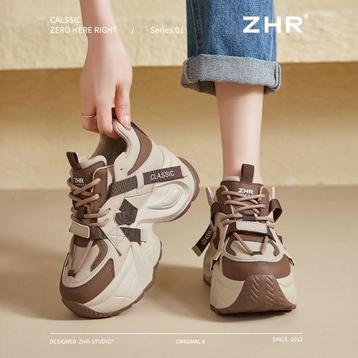 ZHR则则厚底透气老爹鞋显瘦女鞋春季新款ins百搭休闲运动鞋女增高 商品图1