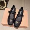 【YW】无忧购法式温柔小香风一字扣平底玛丽珍小皮鞋（尺码偏小，建议拍大一码）H262(截单后7天发货) 商品缩略图7