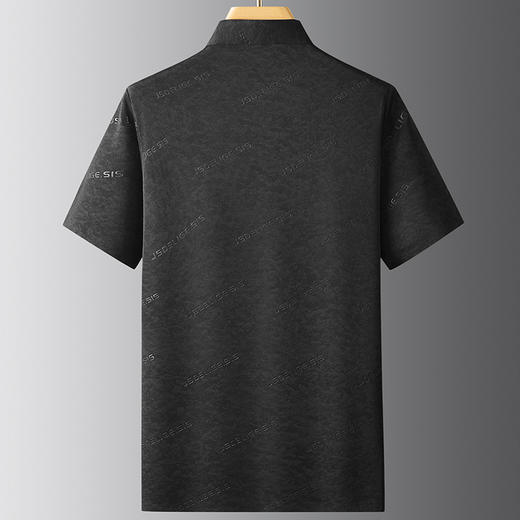 【DPF】大依优型大码男装提花短袖POLO衫半袖t恤男大码潮流翻领上衣夏季新款肥佬宽松速干 商品图3