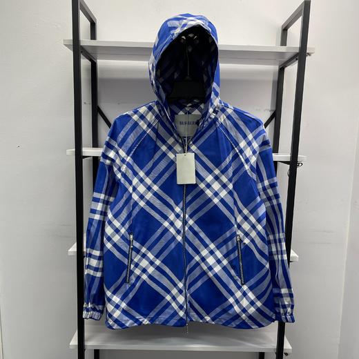 BUR*E**Y/巴*莉 男士时尚不规则拼色拉链连帽长袖外套 商品图0