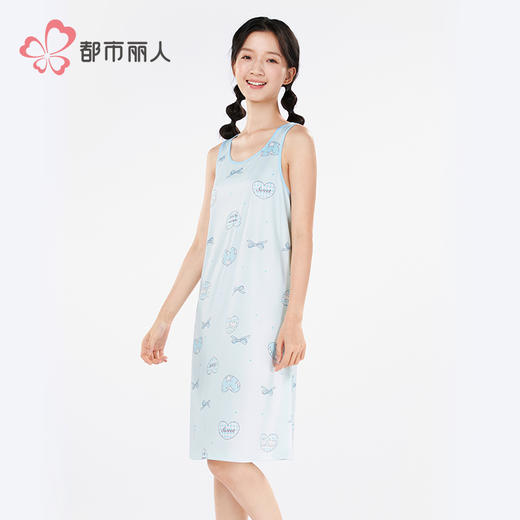 都市丽人超值精选女士棉质背心裙薄牛奶丝拉架无袖类LHH6B6 商品图2