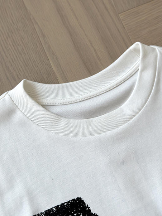 THS-限时 情侣款 M6家 斑驳印花M字圆领短袖T恤 QH453 商品图2