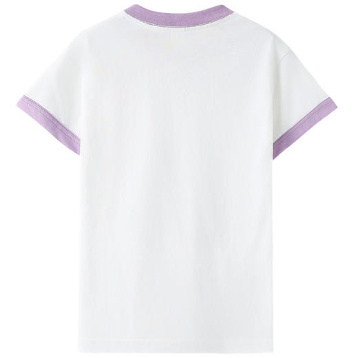 奥伊米男童女童夏款拼色圆领纯棉T恤撞色插肩袖短袖上衣基础款T恤 商品图7