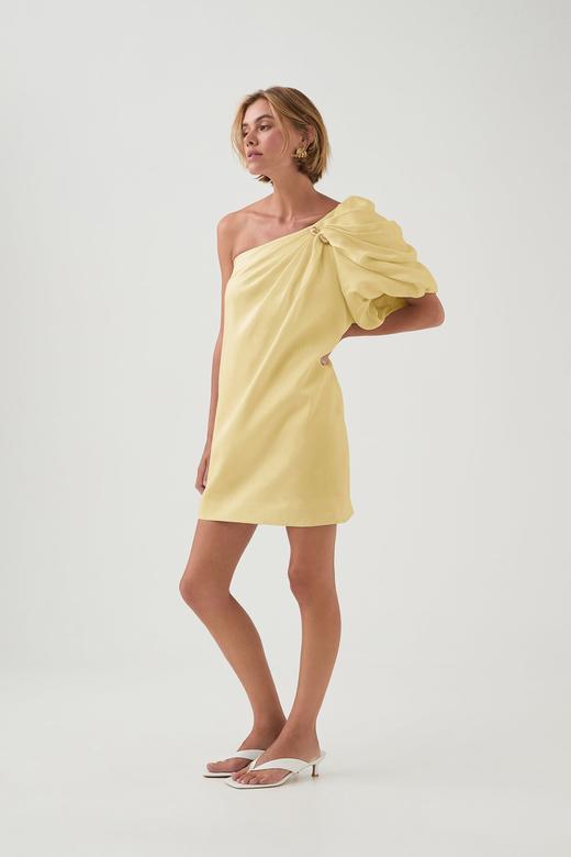 Aje - Cira Mini Dress - Lemon - 女装 - 连身裙 - 柠檬黄 商品图3