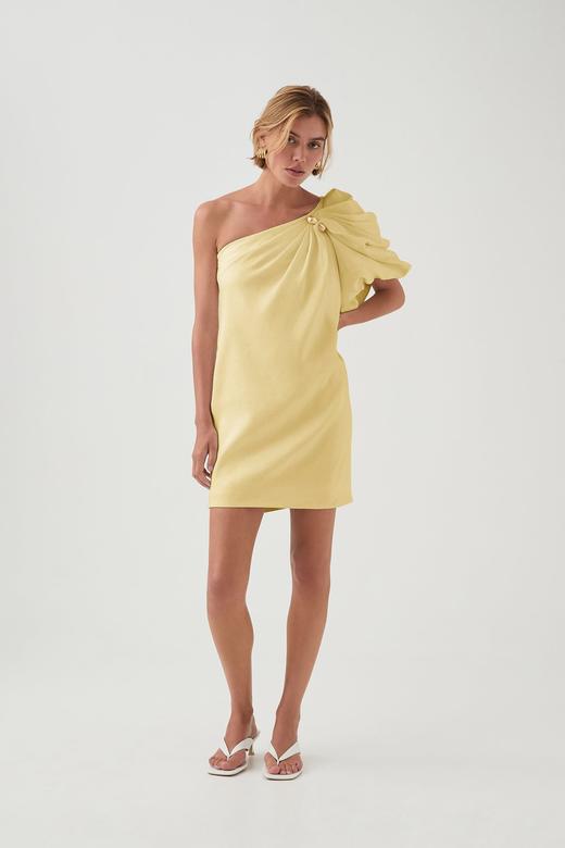 Aje - Cira Mini Dress - Lemon - 女装 - 连身裙 - 柠檬黄 商品图1