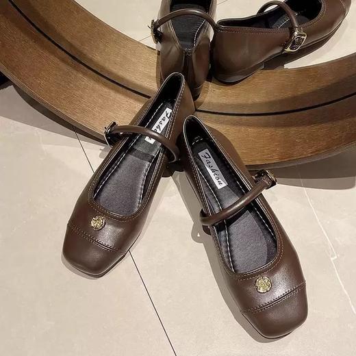 【YW】无忧购法式温柔小香风一字扣平底玛丽珍小皮鞋（尺码偏小，建议拍大一码）H262(截单后7天发货) 商品图9