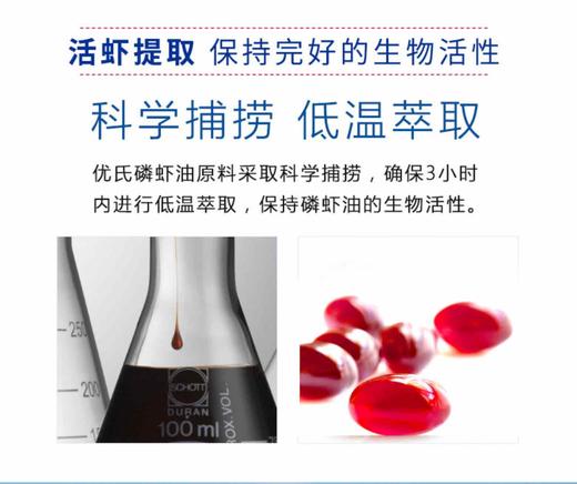 优氏 美国原装进口 南极磷虾油Omega3中老年高端磷虾油120粒/瓶 商品图9