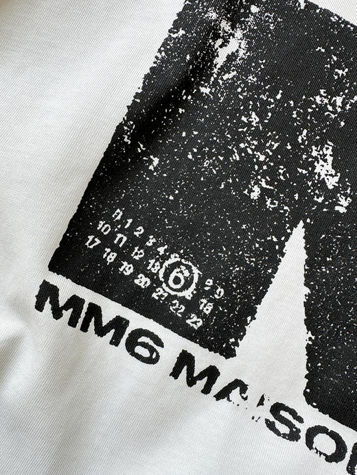 THS-限时 情侣款 M6家 斑驳印花M字圆领短袖T恤 QH453 商品图4