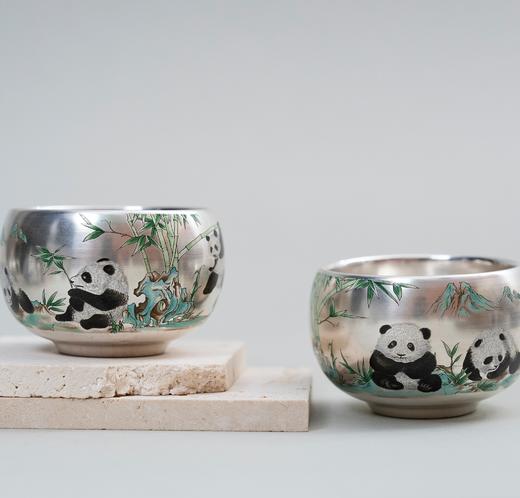 【2件-20】聚陶堂 非遗大师郑文强鎏银茶具套装系列 茶杯茶壶 礼盒装 72小时发 商品图3