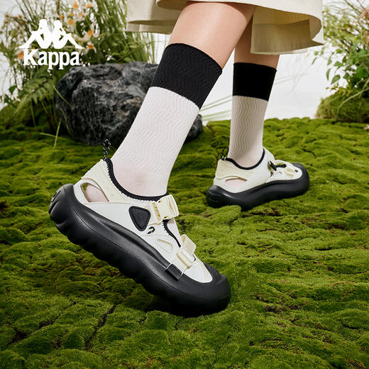 Kappa卡帕背靠背凉鞋女2025夏季厚底溯溪鞋老爹鞋镂空运动沙滩鞋K0F45LL00 商品图3