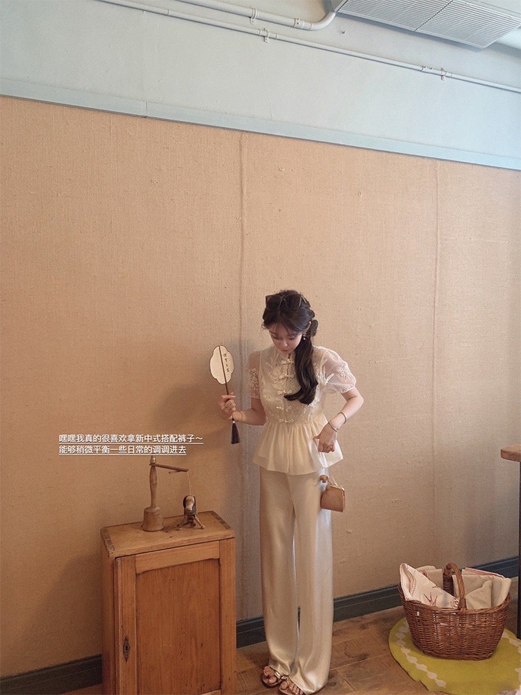 金蘑菇菇 椿山晓与甜荔枝 / 唯美玉色系列 日常结合新中式套装