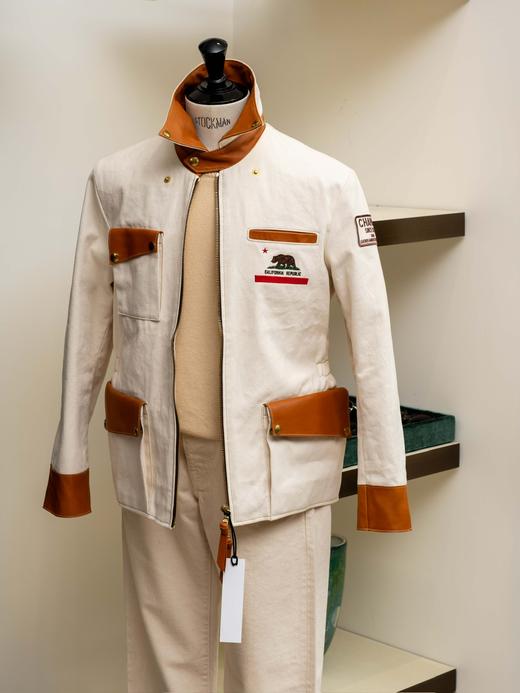 Chapal「Pebble Beach」白色帆布驾驶夹克 商品图2