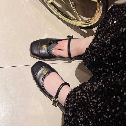 【YW】无忧购法式温柔小香风一字扣平底玛丽珍小皮鞋（尺码偏小，建议拍大一码）H262(截单后7天发货) 商品图5