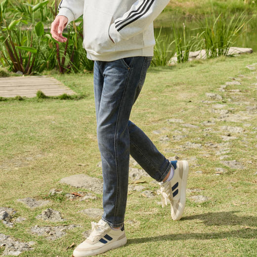 半身缘男裤 春季时尚休闲水洗半松紧腰牛仔裤251101P10103648 商品图3