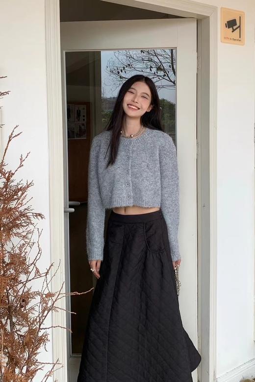 Le Malene 日系高腰宽松绗缝A字半裙 19688 商品图2