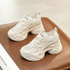 2025春季小个子内增高休闲老爹鞋小白鞋坡跟松糕厚底网鞋AM5351 商品缩略图2