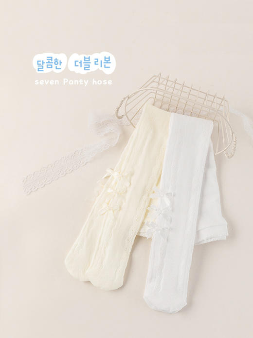 【超值39.9任选2条！】网眼高弹薄款 蝴蝶结女童打底裤 2025夏季新款 洛丽塔甜美儿童打底裤袜-QQ 商品图4