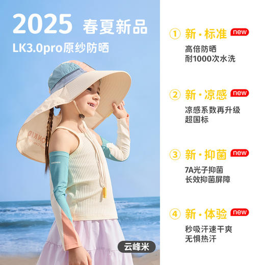 【前后大帽檐，原纱防晒帽】Lemonkid柠檬宝宝原纱防晒帽 女童男孩2025新款 沙滩海边宝宝太阳儿童遮阳帽-QQ 商品图7