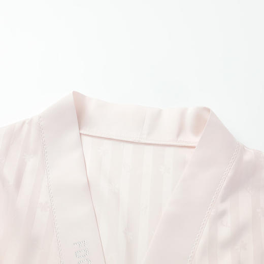 2F【Fandecie芬狄诗】色丁系列女士九分袖舒适甜美睡袍 商品图4