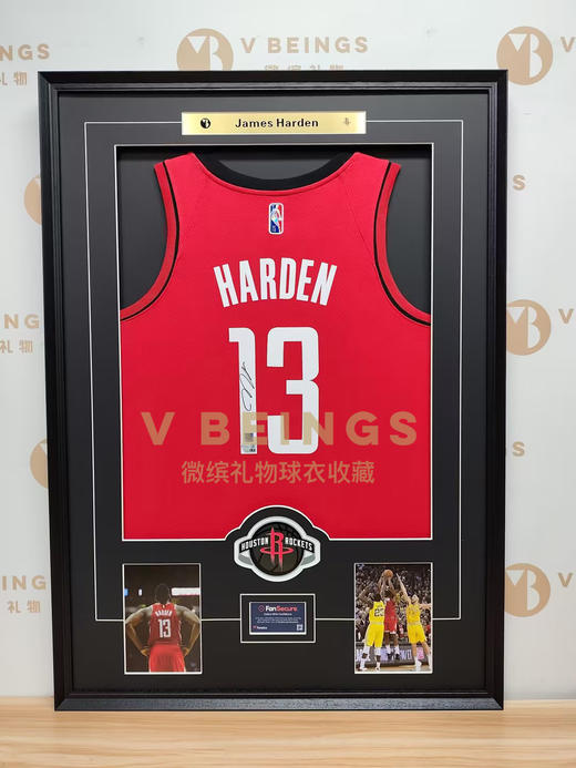 收藏系列 哈登 火箭队13号红色 75周年 亲笔签名球衣 商品图1