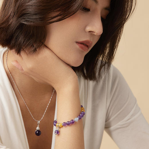 Manreya玛芮雅“聚宝葫”魔法开运紫水晶项链 商品图5