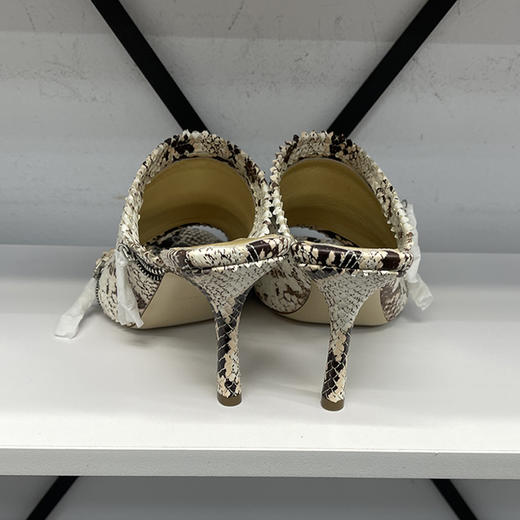 BUR*E**Y/巴*莉 Peep Sandal 女士蛇纹皮质高跟凉鞋 商品图3