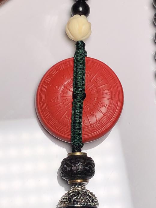 红砂平安扣彩绘黑檀木平安无事牌挂件/车挂06 饰品美物 商品图5