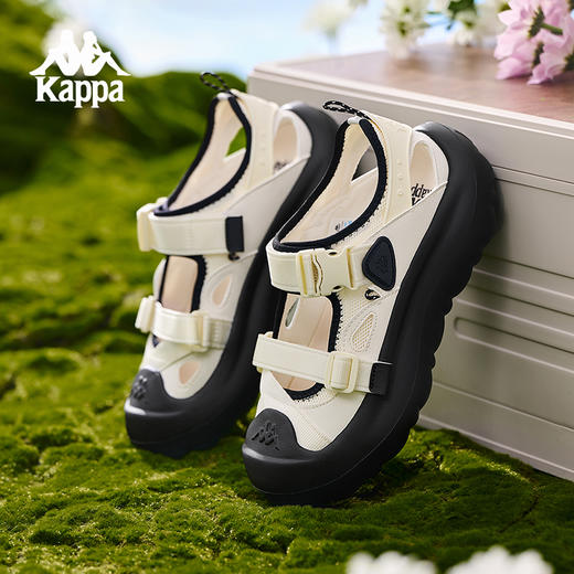 Kappa卡帕背靠背凉鞋女2025夏季厚底溯溪鞋老爹鞋镂空运动沙滩鞋K0F45LL00 商品图4