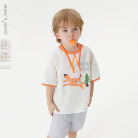 马克珍妮男童涂鸦动物亲肤短袖T恤 宝宝上衣2025年夏装新款550807