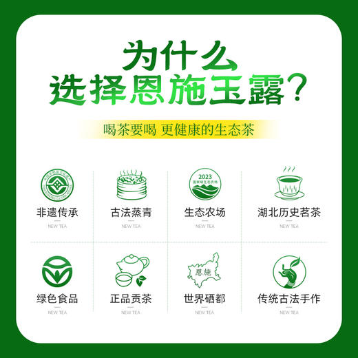 【2026新茶】恩施玉露开园头采春茶明前特级精选高山富硒茶非遗蒸青绿200g茶云山雅静礼盒装 CM 商品图1
