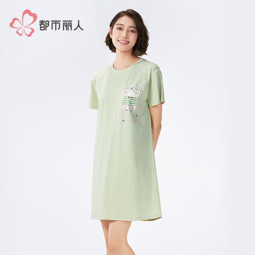 都市丽人会员精选女士棉质短袖裙薄40支TC拉架短袖类LHH6E3 商品图2