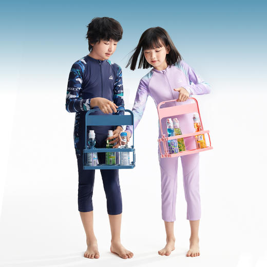 男女童连体长袖泳衣套装夏季新款安奈儿童装JM527054 商品图2