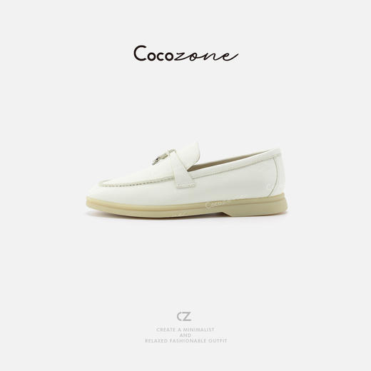 COCO ZONE 刘一一 2025新款女士百搭一脚蹬平底乐福鞋CD2A0603 商品图0