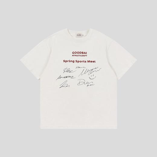 GOODBAI 签名印花圆领oversize短袖T恤 商品图2