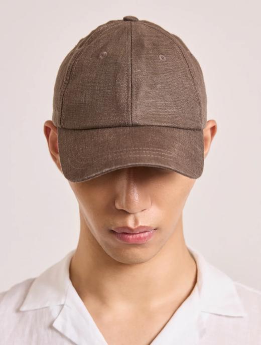Frescobol Carioca - Fernando Linen Cap - Seawood - 男装 - 帽子 - 深棕色 商品图2