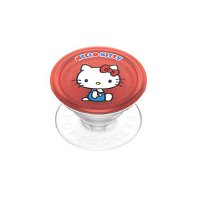 【零食天堂】经典坐坐 PopSockets x Hello Kitty 合作系列 POPGRIP泡泡骚手机粘贴式气囊支架 Glitter闪粉亮片系列 红色 凯蒂猫 卡通