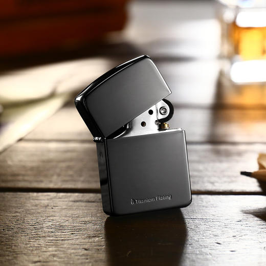 6970204133320 Zippo 【情人节限定】正版黑冰镀钛镜面经典防风打火机套装男士生日礼物 商品图3