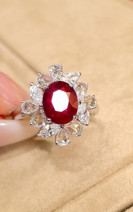 2.05ct刻面红宝石戒指吊坠 商品图2