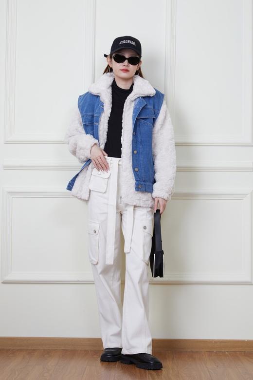 WHO KNOWS 羊羔毛休闲牛仔马甲外套 19759 商品图1