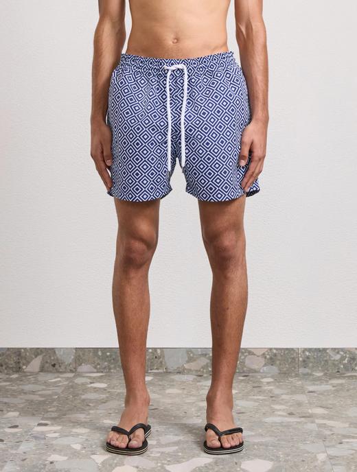Frescobol Carioca - Rio Swim Shorts Angra Print - Navy-Blue - 男装 - 泳裤 - 海军蓝 商品图2