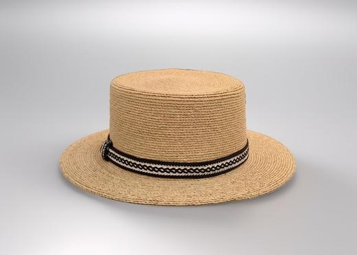 优品堂『墨韵芳菲2580108』拉菲草平顶帽 商品图2