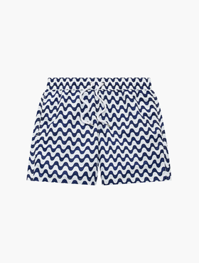 Frescobol Carioca - Rio Swim Shorts Copacabana Print - Navy-Blue - 男装 - 泳裤 - 海军蓝