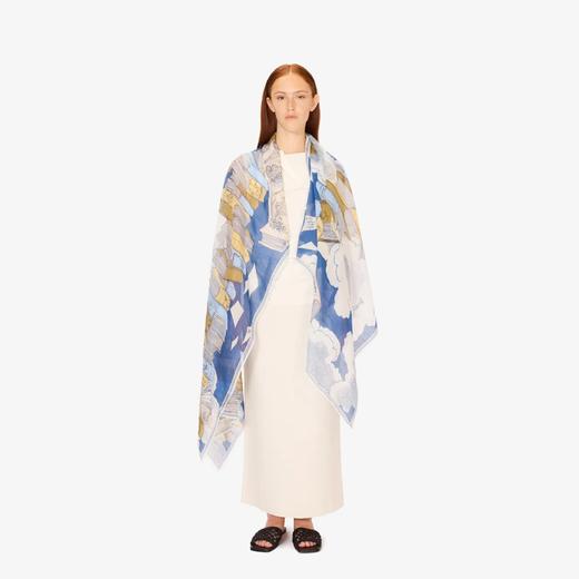 北京仓｜Inoui Editions-BLEU MARINE-书与梦境 海蓝色 围巾［法国设计师］ 商品图3