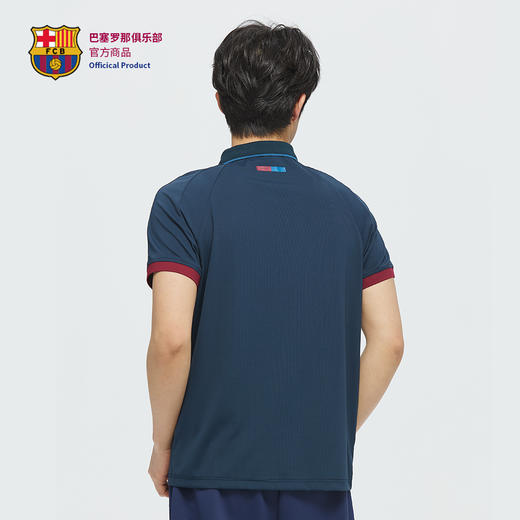 【官方正版】巴塞罗那俱乐部丨巴萨春夏新款男士深蓝POLO衫短袖球迷 商品图2